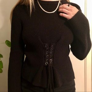 Tie Front Sweater